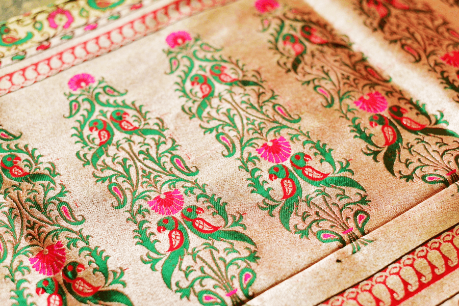 The popat is a common folk motif and cheers up Ashavalli textiles.
