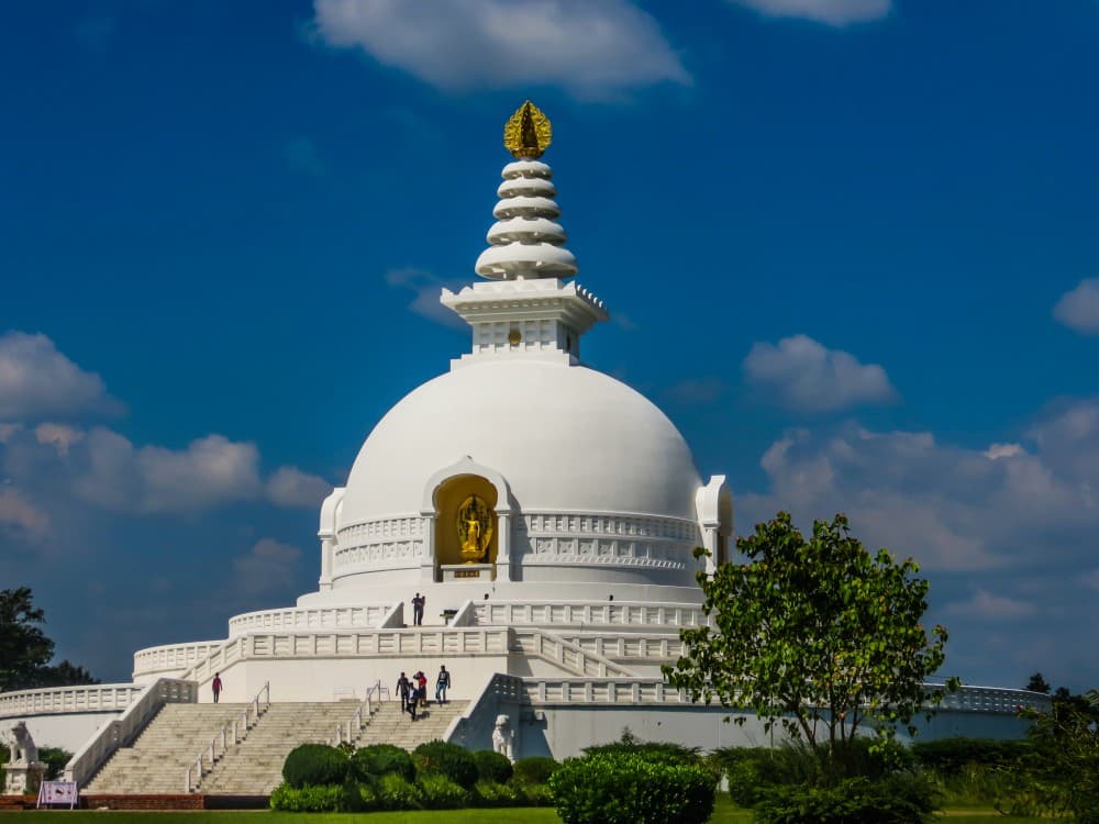 A Buddhist stupa in Lumbini, in current day Nepal
