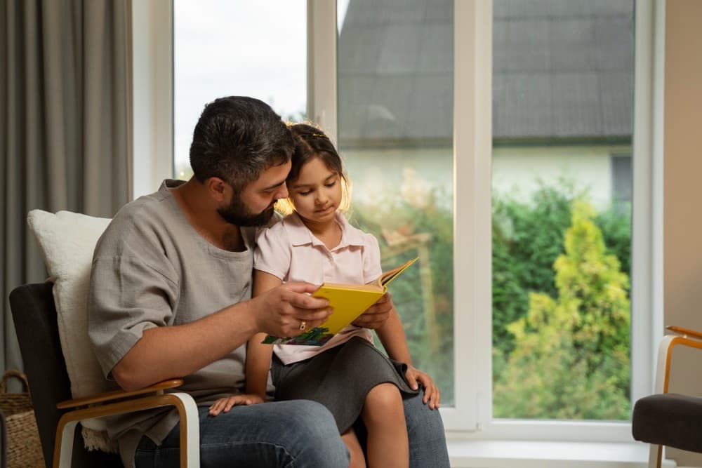 Research shows that ‘receptive bilingualism’ (i.e. child understands our mother tongue, but answers in English) is a cognitive asset which protects against dementia, improves perspective-taking and connects a child to their heritage