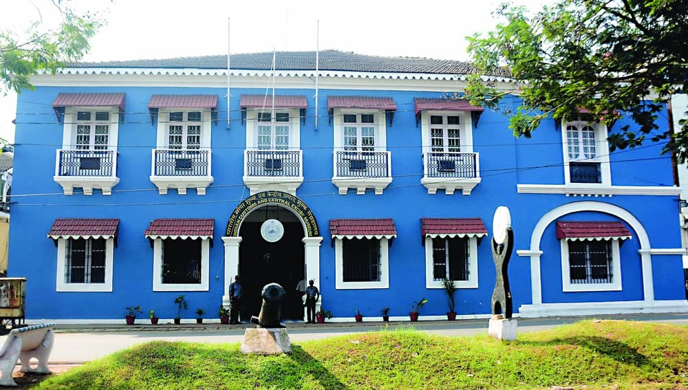 The indigo whimsy of the Customs House