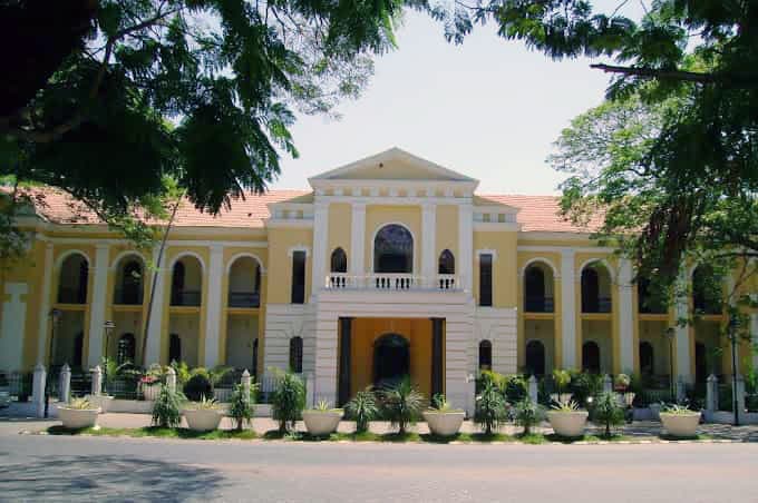 The mellow grandeur of the Maquinez Palace, built in the year 1702, in the historic Old Goa Medical College (GMC) complex. Today it houses the Entertainment Society of Goa
