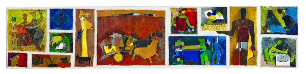 Untitled (Gram Yatra), M. F. Husain, circa 1954.