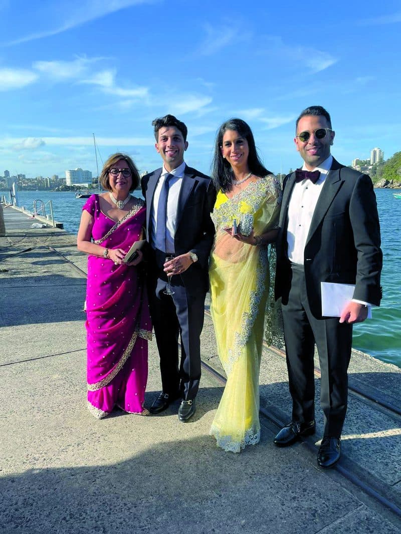 Early migrants like Karai helped pave the way for future generations of Indian professionals. Family is her source of balance: with sons Xerxes and Cyrus, and daughter-in-law Friya, in Sydney