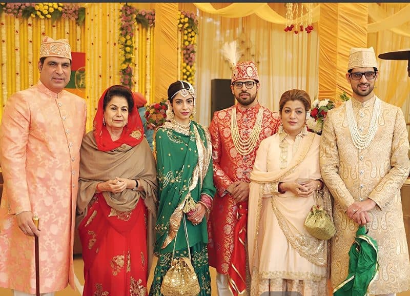 Royal family of Rampur: (L-R) Rajmata Mehtab Zamani Begum, Aayat Zamani Begum, Nawabzada Haider Ali Khan, Firdaus Zamani Begum and Nawabzada Ali Mohammad Khan