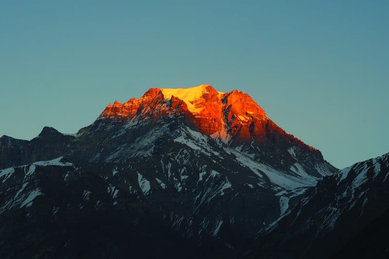Distant peaks at Lower Mustang