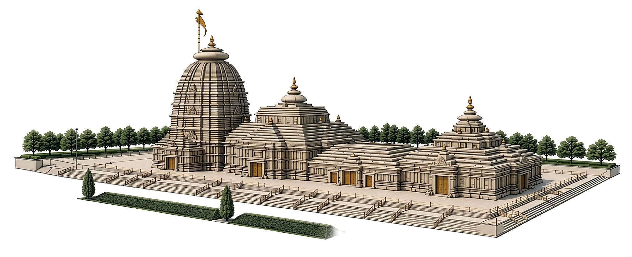 The sacred architecture of Jagannath Dham in Digha was designed in consultation with Satyaprakash Sompura of S.K. Arts