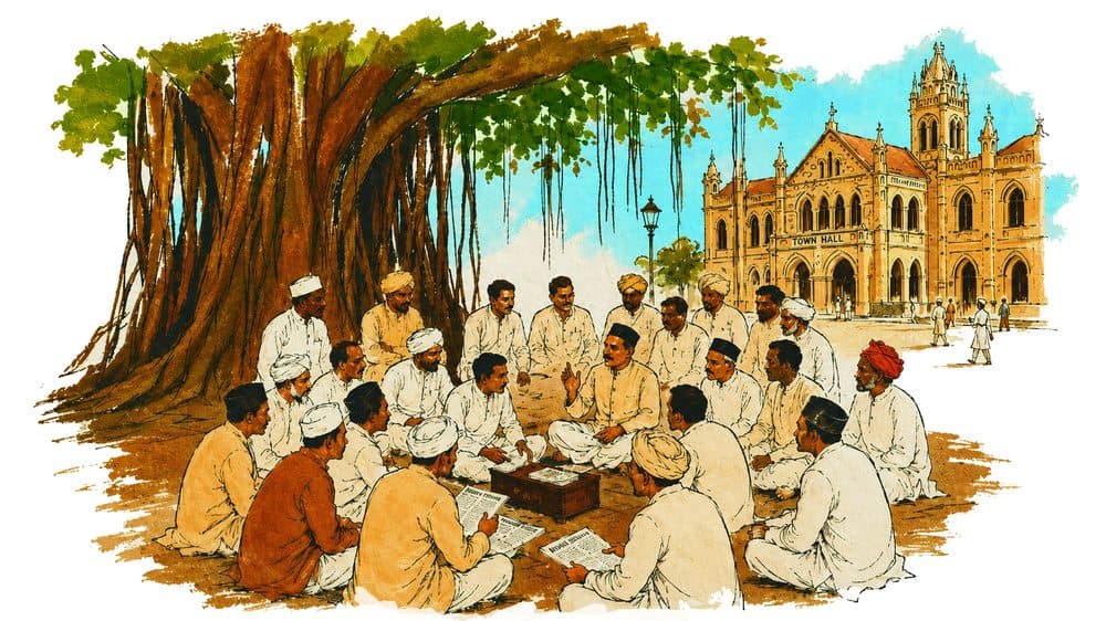 1850’s: A group of 22 brokers started trading shares under a banyan tree near South Bombay’s Town Hall, in the area now known as Horniman Circle.