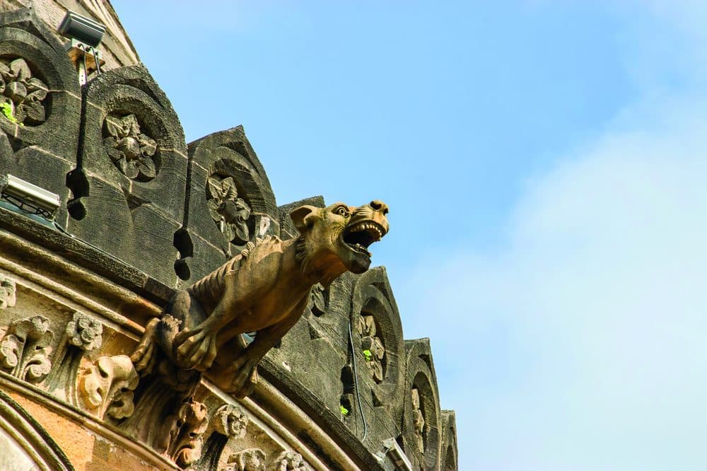 The gargoyles aren’t merely decorative: many form part of its rainwater drainage system